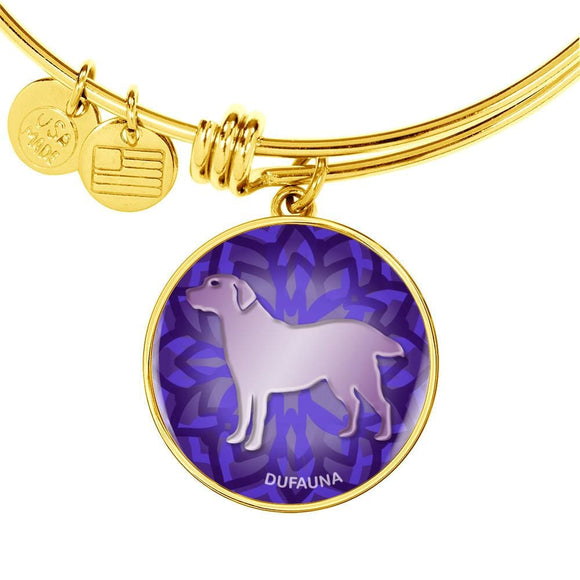 Purple Labrador Silhouette Bangle Bracelet D18 - Dufauna - Topfauna