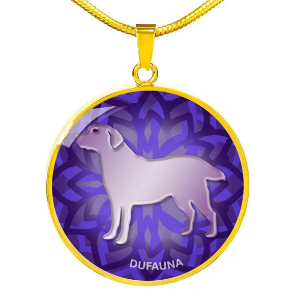 Purple Labrador Silhouette Necklace D18 - Dufauna - Topfauna