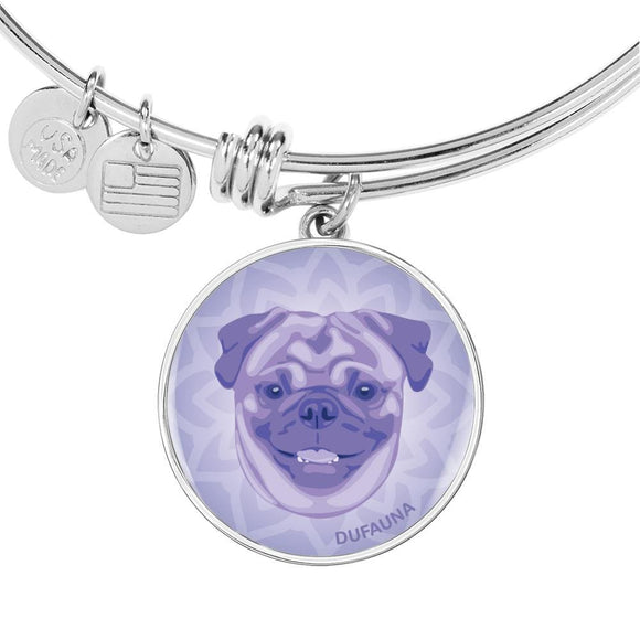 Purple Pug Bangle Bracelet D1 - Dufauna - Topfauna
