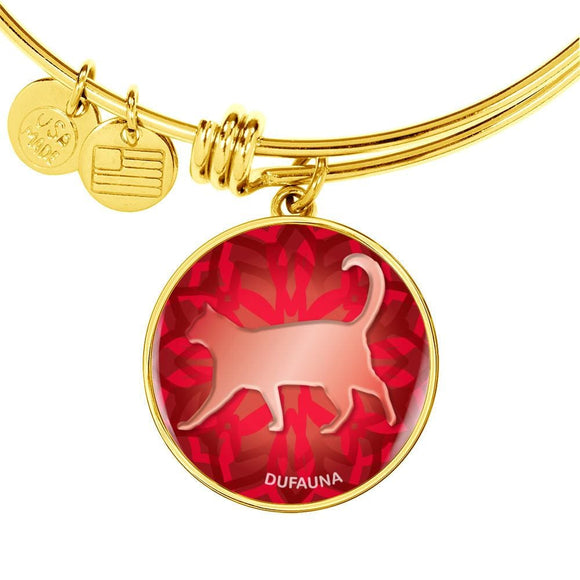 Red Cat Silhouette Bangle Bracelet D18 - Dufauna - Topfauna
