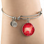 Red German Shepherd Silhouette Bangle Bracelet D18 - Dufauna - Topfauna