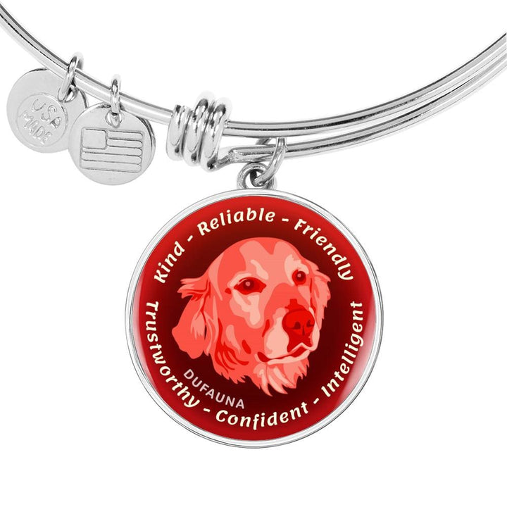 Red Golden Retriever Characteristics Bangle Bracelet D20 - Dufauna - Topfauna