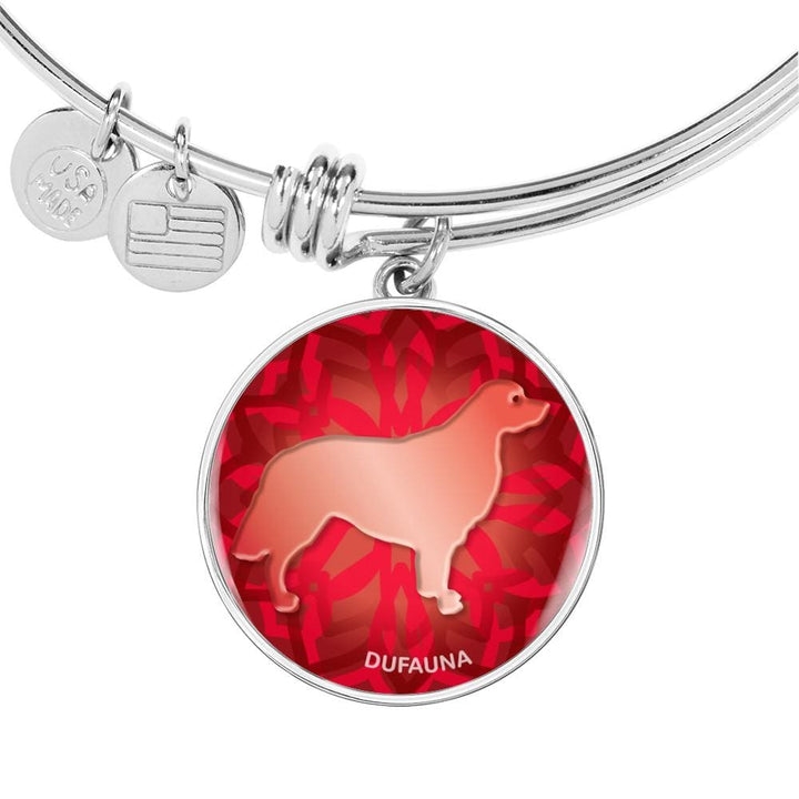 Red Golden Retriever Silhouette Bangle Bracelet D18 - Dufauna - Topfauna