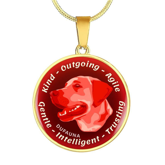 Red Labrador Characteristics Necklace D20 - Dufauna - Topfauna