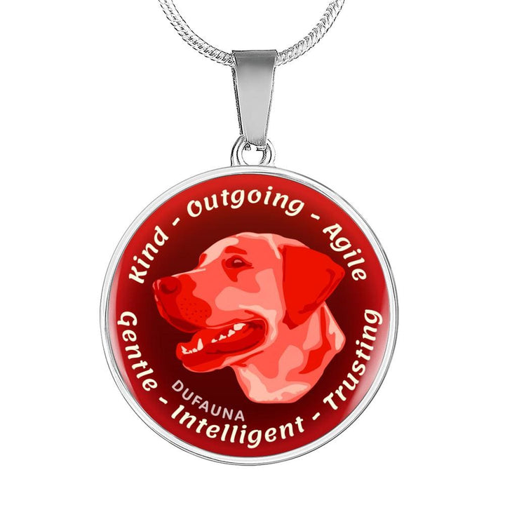 Red Labrador Characteristics Necklace D20 - Dufauna - Topfauna