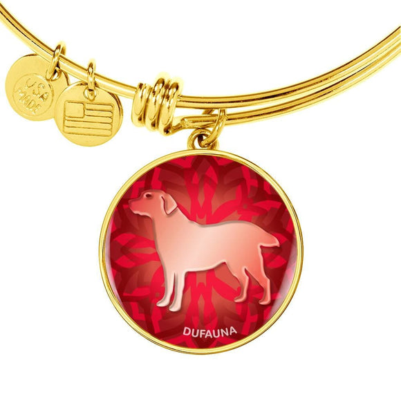 Red Labrador Silhouette Bangle Bracelet D18 - Dufauna - Topfauna