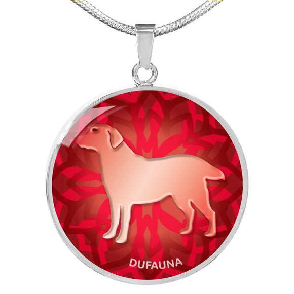 Red Labrador Silhouette Necklace D18 - Dufauna - Topfauna