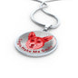 Red/metal Corgis Make Me Smile Necklace D19 - Dufauna - Topfauna
