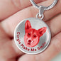 Red/metal Corgis Make Me Smile Necklace D19 - Dufauna - Topfauna