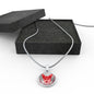 Red/metal Corgis Make Me Smile Necklace D19 - Dufauna - Topfauna