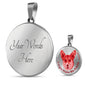 Red/metal Corgis Make Me Smile Necklace D19 - Dufauna - Topfauna