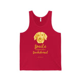 Smile As If You Own A Dachshund - Yellow Graphics - Unisex Jersey Tank - Dufauna - Topfauna
