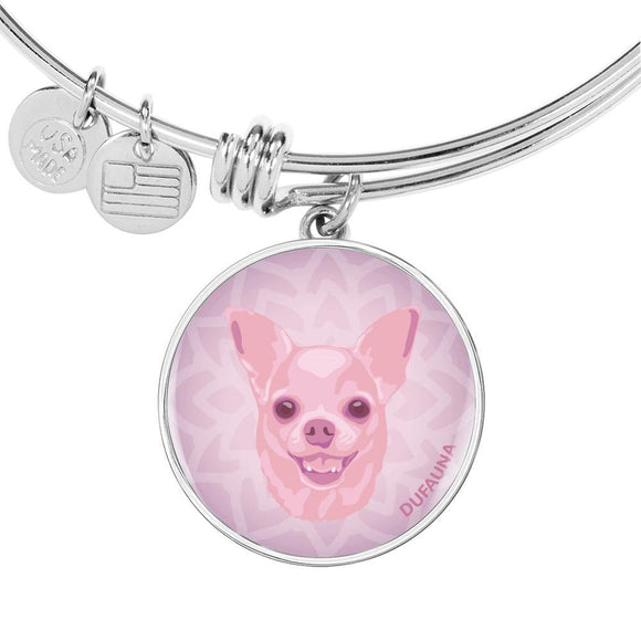 Soft Pink Chihuahua Bangle Bracelet D1 - Dufauna - Topfauna