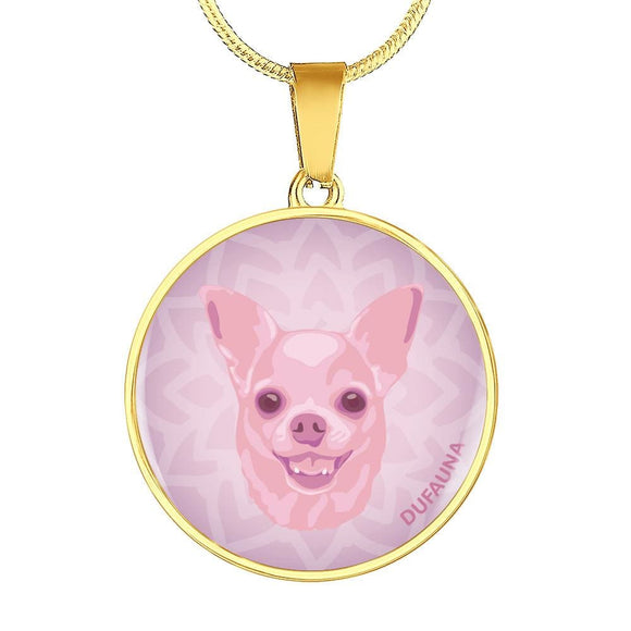 Soft Pink Chihuahua Necklace D1 - Dufauna - Topfauna