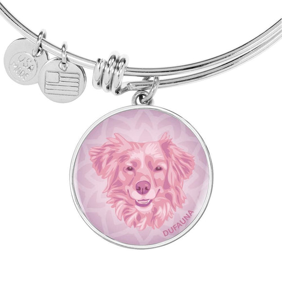 Soft Pink Dog Bangle Bracelet D1 - Dufauna - Topfauna