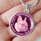 Soft Pink French Bulldog Characteristics Necklace D20 - Dufauna - Topfauna
