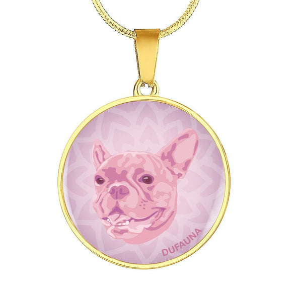 Soft Pink French Bulldog Necklace D1 - Dufauna - Topfauna