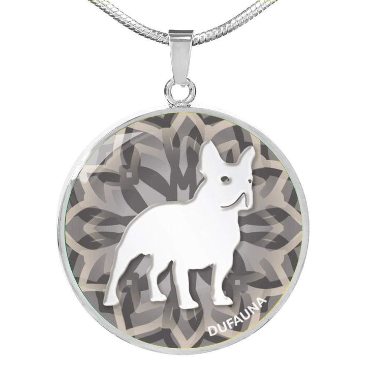 White French Bulldog Silhouette Necklace D18 - Dufauna - Topfauna