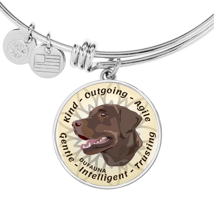 White/chocolate Coat Labrador Characteristics Bangle Bracelet D20 - Dufauna - Topfauna