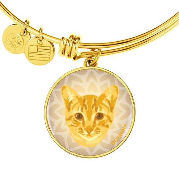 Yellow Cat Bangle Bracelet D1 - Dufauna - Topfauna