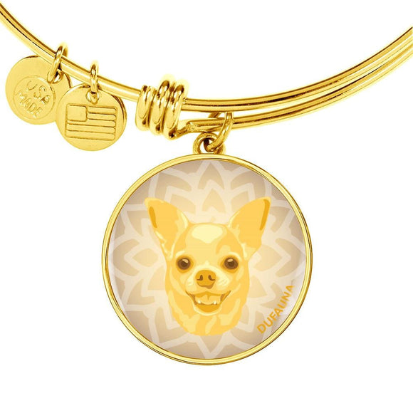 Yellow Chihuahua Bangle Bracelet D1 - Dufauna - Topfauna