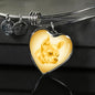 Yellow Chihuahua Profile Heart Bangle Bracelet D12 - Dufauna - Topfauna