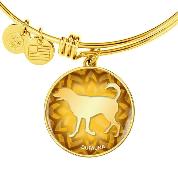 Yellow Dog Silhouette Bangle Bracelet D18 - Dufauna - Topfauna