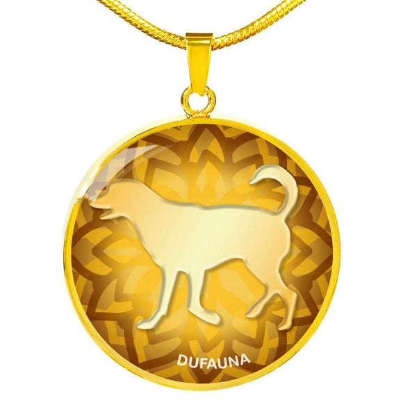 Yellow Dog Silhouette Necklace D18 - Dufauna - Topfauna