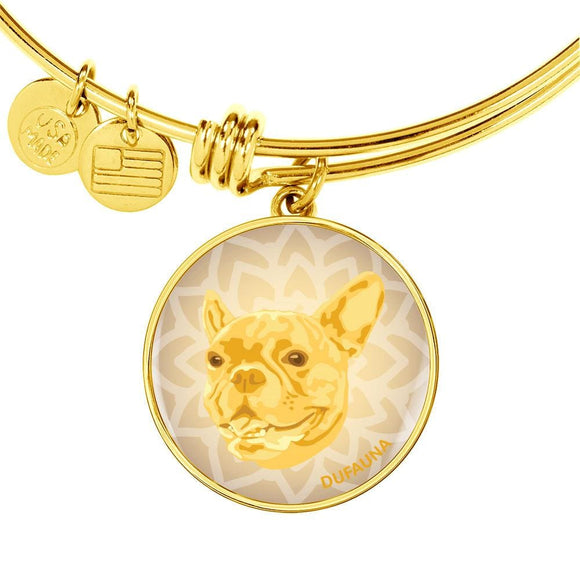 Yellow French Bulldog Bangle Bracelet - Dufauna - Topfauna