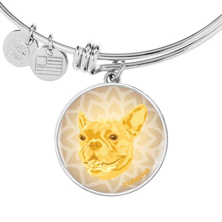 Yellow French Bulldog Bangle Bracelet - Dufauna - Topfauna