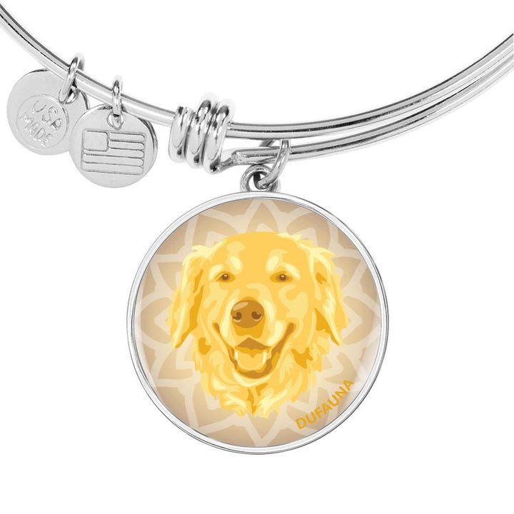 Yellow Golden Retriever Bangle Bracelet D1 - Dufauna - Topfauna