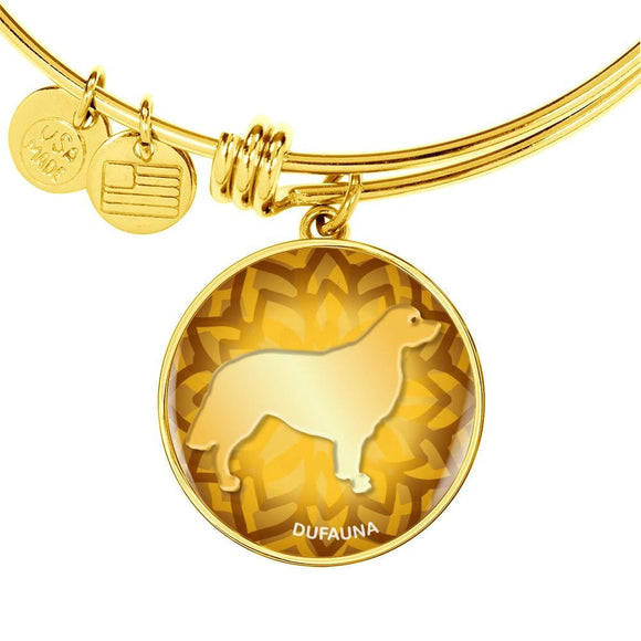 Yellow Golden Retriever Silhouette Bangle Bracelet D18 - Dufauna - Topfauna