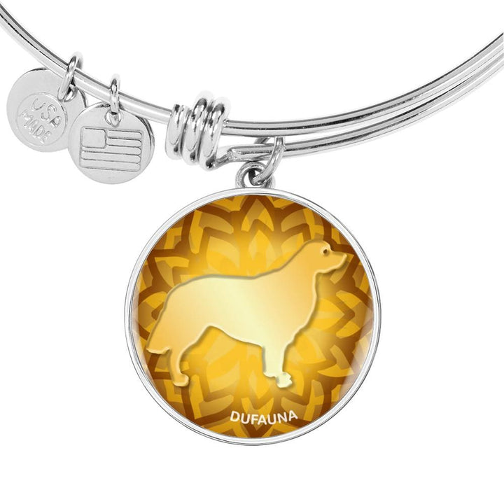 Yellow Golden Retriever Silhouette Bangle Bracelet D18 - Dufauna - Topfauna