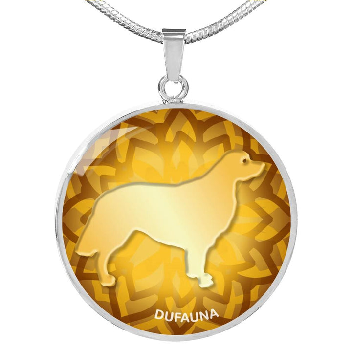 Yellow Golden Retriever Silhouette Necklace D18 - Dufauna - Topfauna