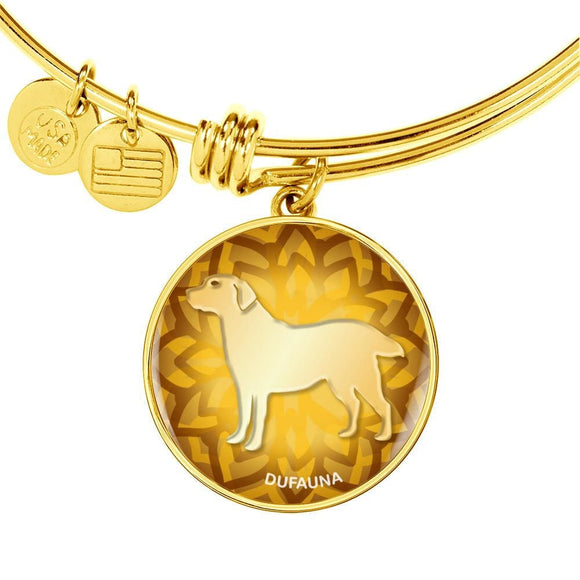 Yellow Labrador Silhouette Bangle Bracelet D18 - Dufauna - Topfauna