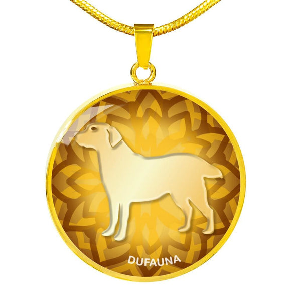 Yellow Labrador Silhouette Necklace D18 - Dufauna - Topfauna
