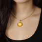 Yellow Yorkie Silhouette Necklace D18 - Dufauna - Topfauna