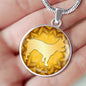 Yellow Yorkie Silhouette Necklace D18 - Dufauna - Topfauna