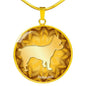 Yellow Yorkie Silhouette Necklace D18 - Dufauna - Topfauna