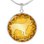Yellow Yorkie Silhouette Necklace D18 - Dufauna - Topfauna