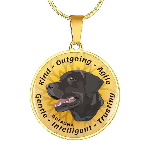 Yellow/black Coat Labrador Characteristics Necklace D20 - Dufauna - Topfauna
