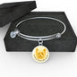 Yellow/white Yorkies Make Me Smile Bangle Bracelet D19 - Dufauna - Topfauna