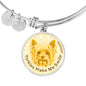Yellow/white Yorkies Make Me Smile Bangle Bracelet D19 - Dufauna - Topfauna