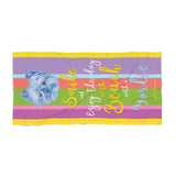 Yorkie Beach Towel Smile Brightly Colored 30 X 60 Or 36 X 72 - Dufauna - Topfauna