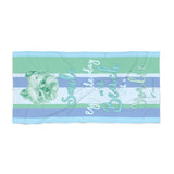 Yorkie Beach Towel Smile Turquoise 30 X 60 Or 36 X 72 - Dufauna - Topfauna